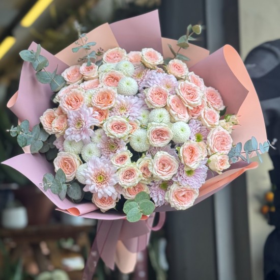 Pastel Sevgi Çiçek Buketi