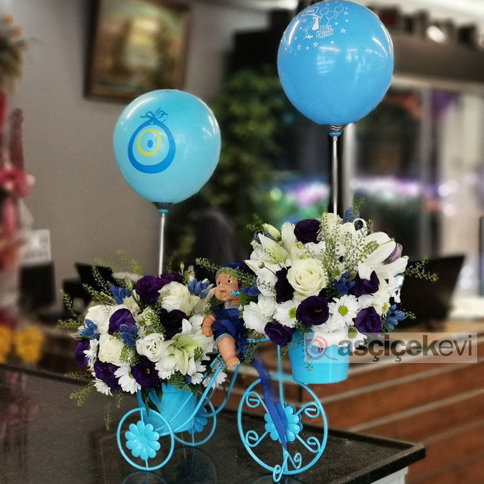 Bisiklette Bebek Çiçeği