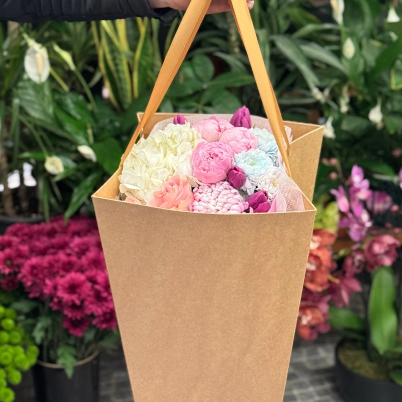 Şakayık Ortanca Çiçek Buketi