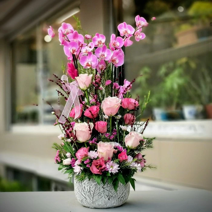 Orkide ve Gül Aranjman