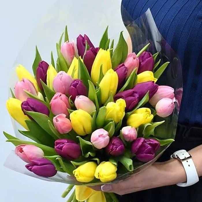 50 Renkli Lale Buketi